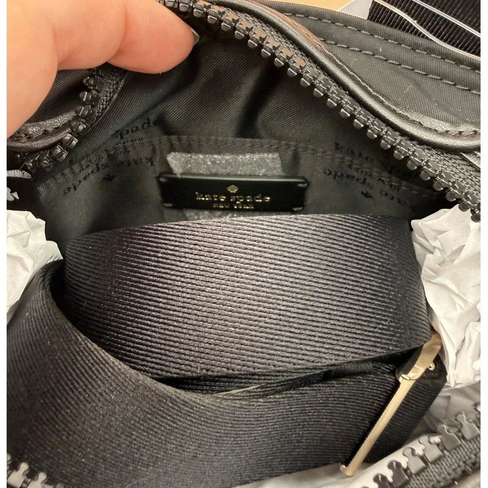 Kate Spade New York Kip Mini Tote Black Nylon‎ Crossbody Bag KL933 NWT